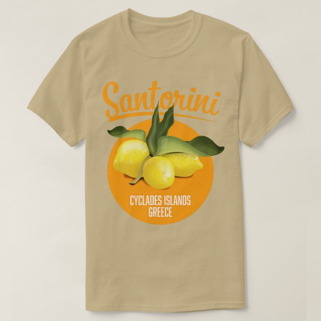 Camiseta Logo de Santorini Grecia (Diseño del anverso)