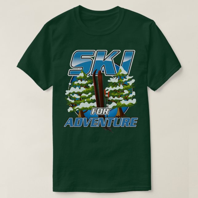 Camiseta Logo de Ski para viajes de aventura (Diseño del anverso)