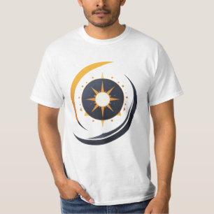 Camiseta Logo de Sun: Swirl negro y amarillo