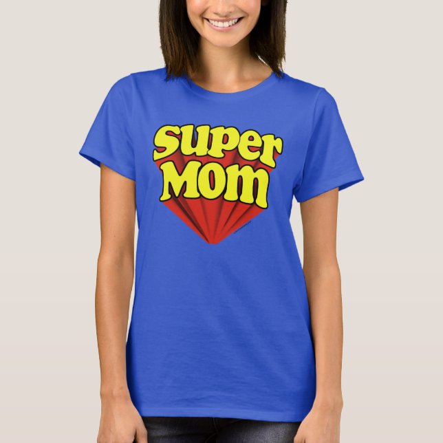 Camiseta Logo de Super Mamá Día de la Madre (Anverso)