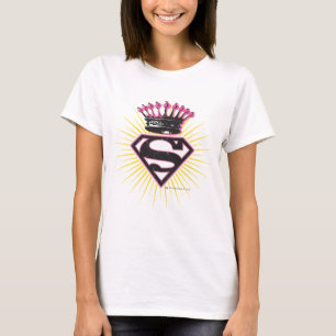 Camiseta Logo de superchica con corona