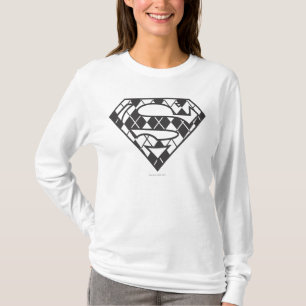 Camiseta Logo de Supergirl Black Argyle