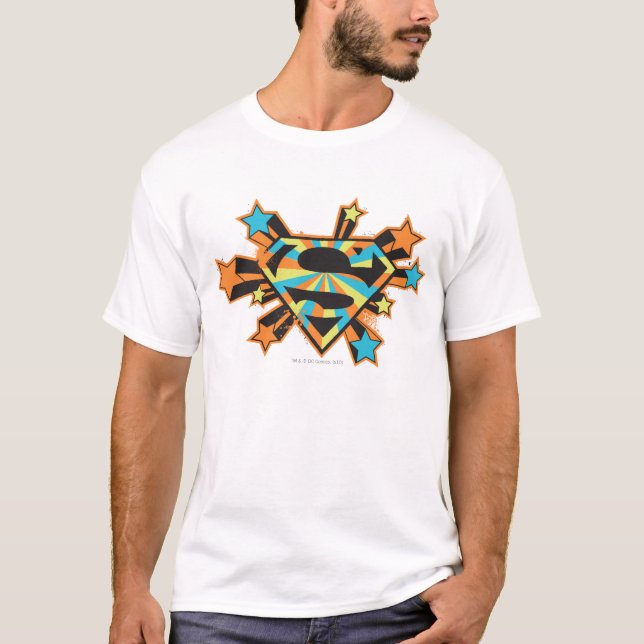Camiseta Logo de Supergirl Colorful Stars (Anverso)