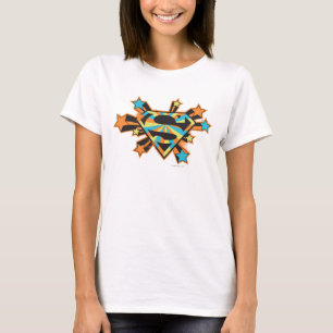 Camiseta Logo de Supergirl Colorful Stars