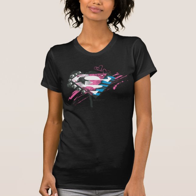 Camiseta Logo de Supergirl Hearts (Anverso)