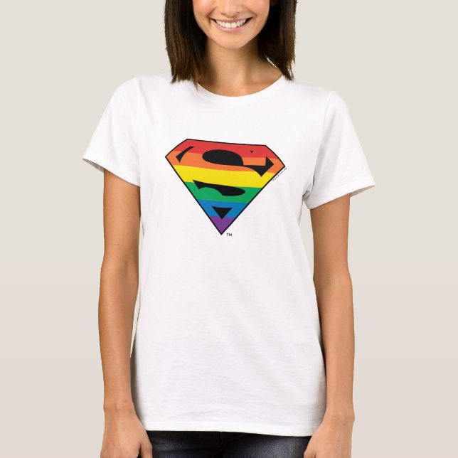 Camiseta Logo de Superman Rainbow (Anverso)