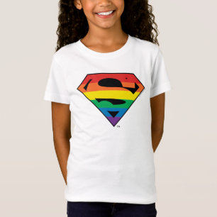 Camiseta Logo de Superman Rainbow