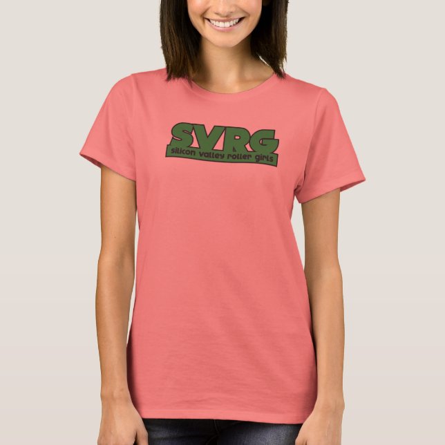 Camiseta Logo de T-Shirt SVRG para mujeres Ringer (Anverso)