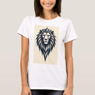 Camiseta Logo de T-ShirtLion: Una audaz y geométrica cabeza
