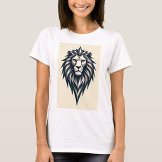 Camiseta Logo de T-ShirtLion: Una audaz y geométrica cabeza