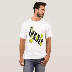 Camiseta Logo De Tenis Y Bolas Amarillas.