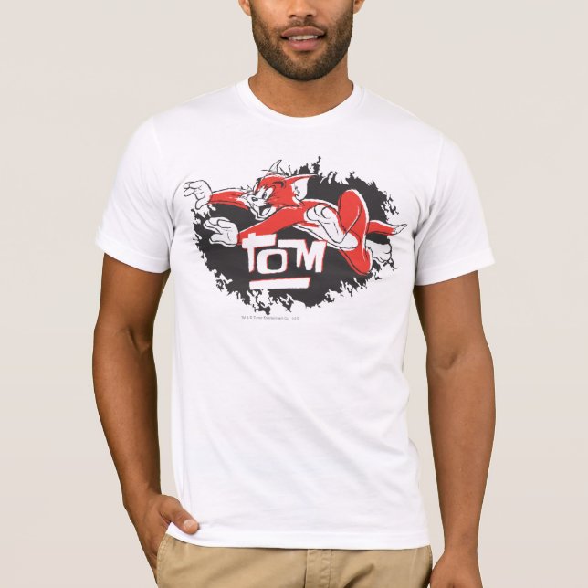 Camiseta Logo de Tom Black and Red (Anverso)