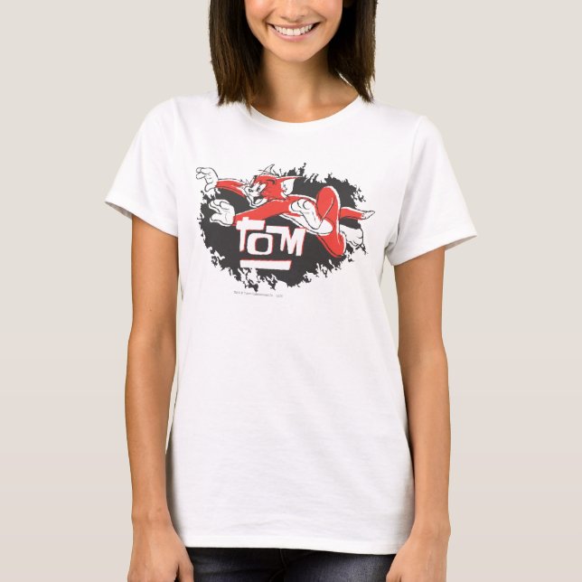 Camiseta Logo de Tom Black and Red (Anverso)