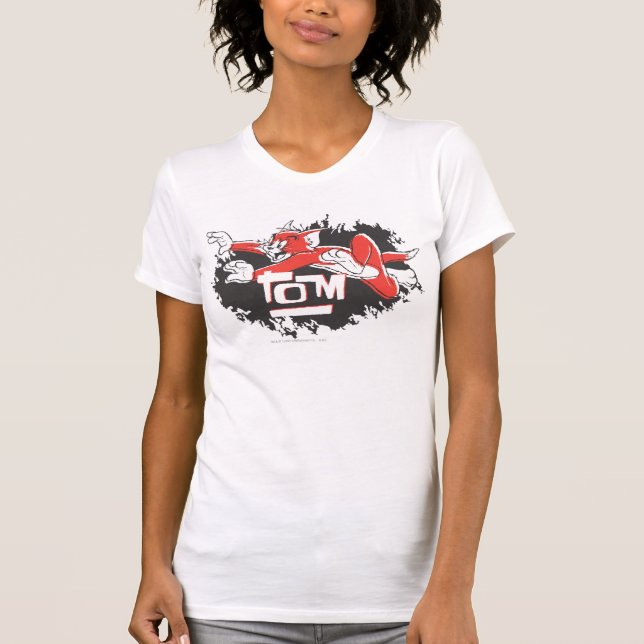 Camiseta Logo de Tom Black and Red (Anverso)