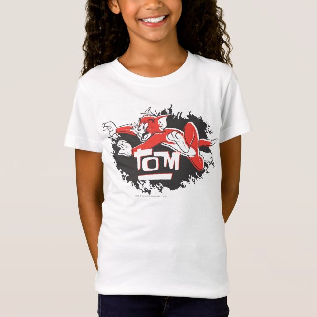 Camiseta Logo de Tom Black and Red (Anverso)