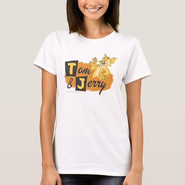 Camiseta Logo de Tom y Jerry Mouse en Paw (Anverso)