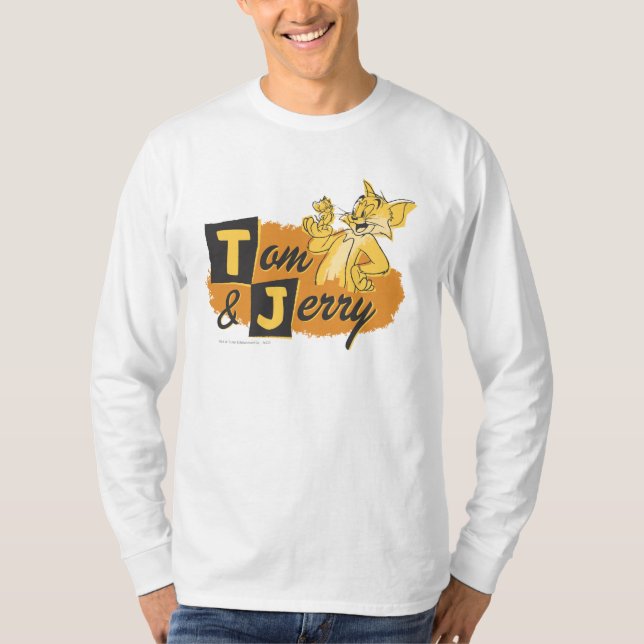 Camiseta Logo de Tom y Jerry Mouse en Paw (Anverso)