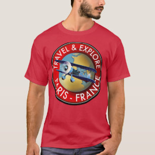 Camiseta Logo de Travel Explore Paris France