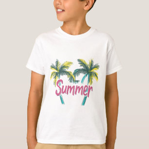 Camiseta Logo de verano - Palmeras de verano con vibracione