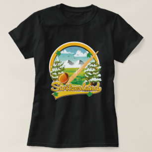 Camiseta Logo de viaje retro de Suiza