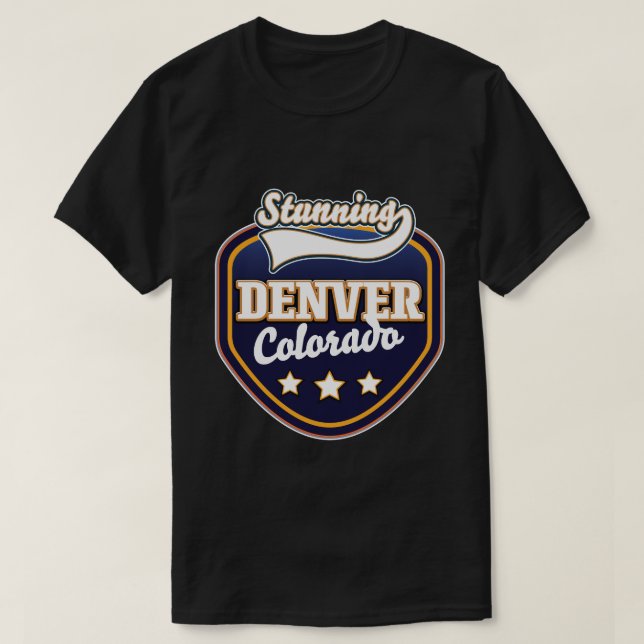 Camiseta Logo de viajes de Denver Colorado (Diseño del anverso)