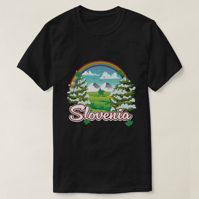 Camiseta Logo de viajes de Eslovenia (Diseño del anverso)