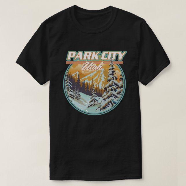 Camiseta Logo de viajes de Park City Utah (Diseño del anverso)