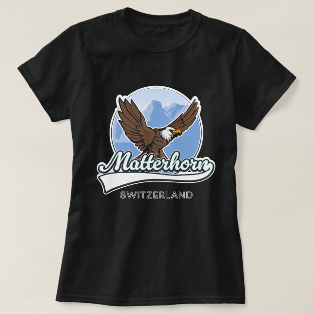 Camiseta Logo de viajes Matterhorn Suiza (Diseño del anverso)