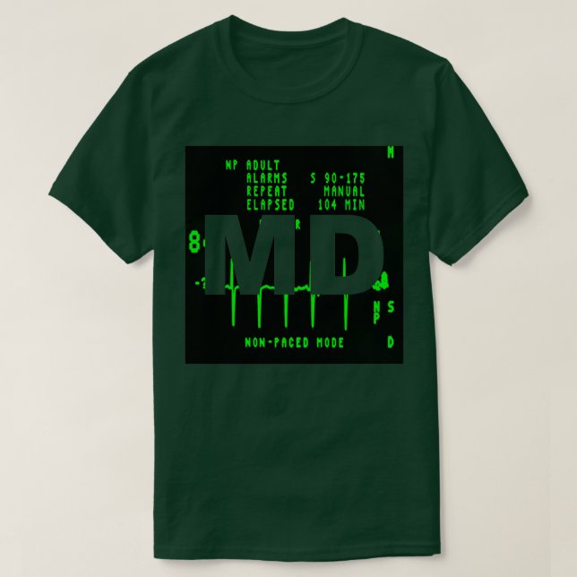 Camiseta Logo de Vitals para Médicas médicos de MD (Diseño del anverso)