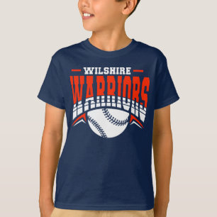 Camiseta Logo de Wilshire Warriors White Baseball