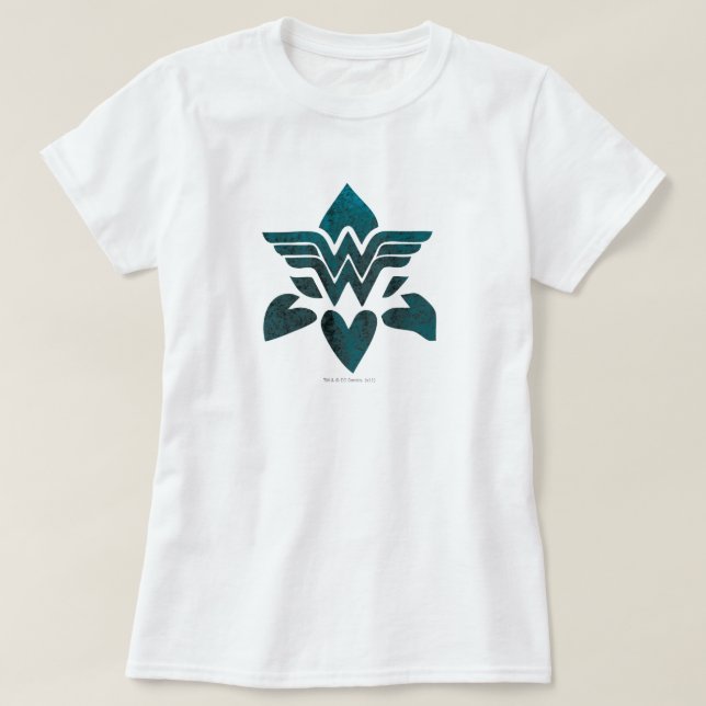 Camiseta Logo de Wonder Woman Grunge (Diseño del anverso)