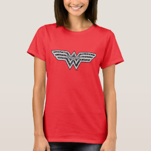 Camiseta Logo de Wonder Woman Paisley