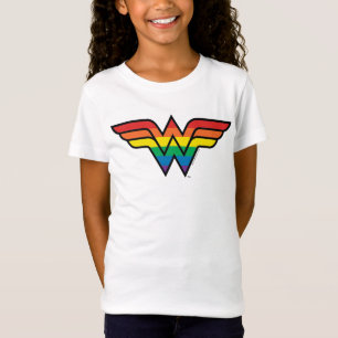 Camiseta Logo de Wonder Woman Rainbow