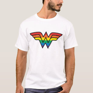 Camiseta Logo de Wonder Woman Rainbow