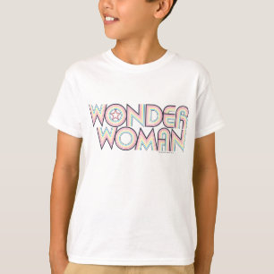 Camiseta Logo de Wonder Woman Rainbow