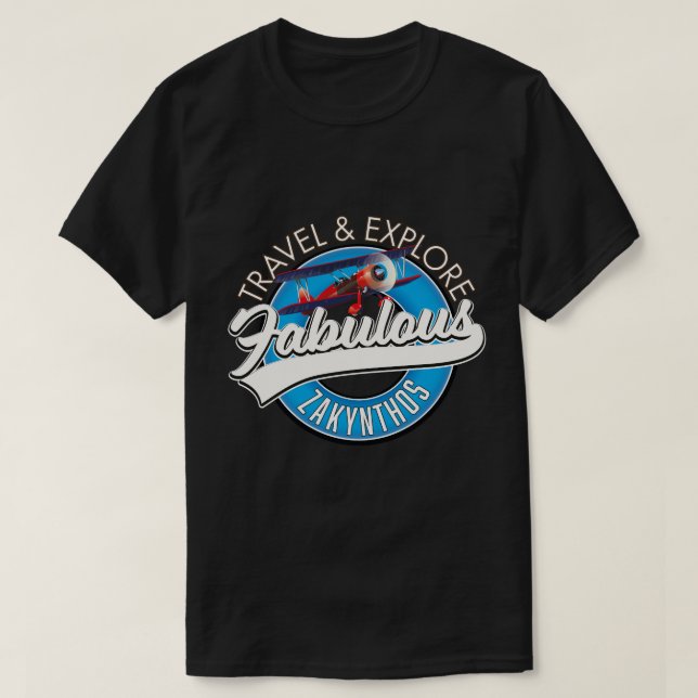 Camiseta Logo de Zakynthos en un hermoso estilo retro. (Diseño del anverso)