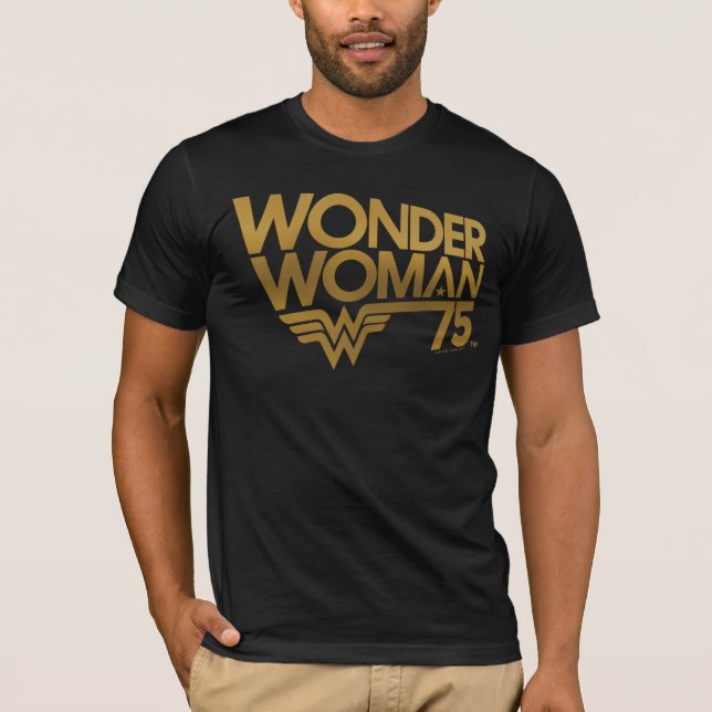 Camiseta Logo del 75º aniversario de la Mujer Maravilla (Anverso)