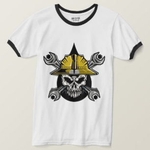 Camiseta logo del cráneo de cuello roto