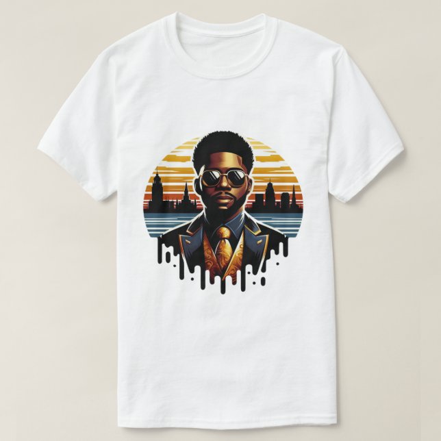 Camiseta Logo del Dapper African American Man Mississippi (Diseño del anverso)