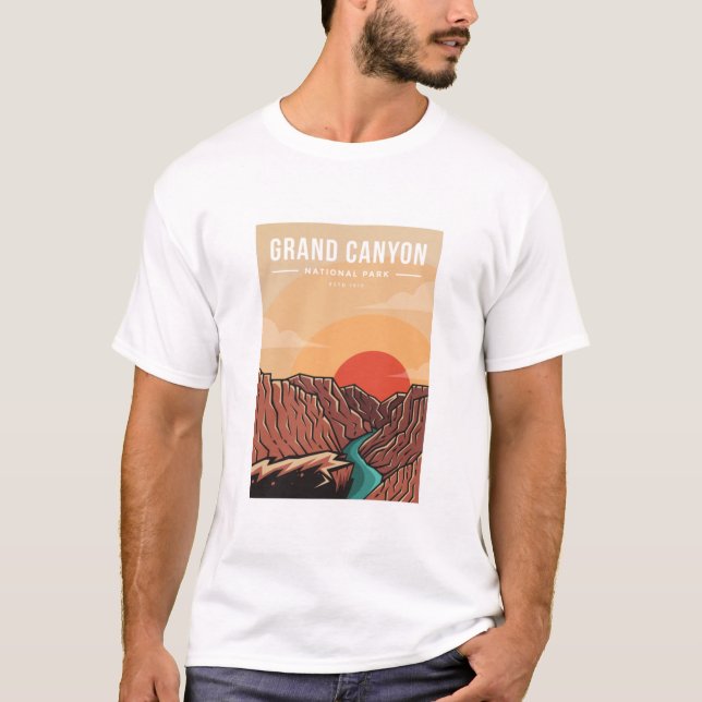 Camiseta Logo del emblema del parque nacional del Gran Cañó (Anverso)