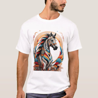 Camiseta Logo del espíritu tribal de caballo