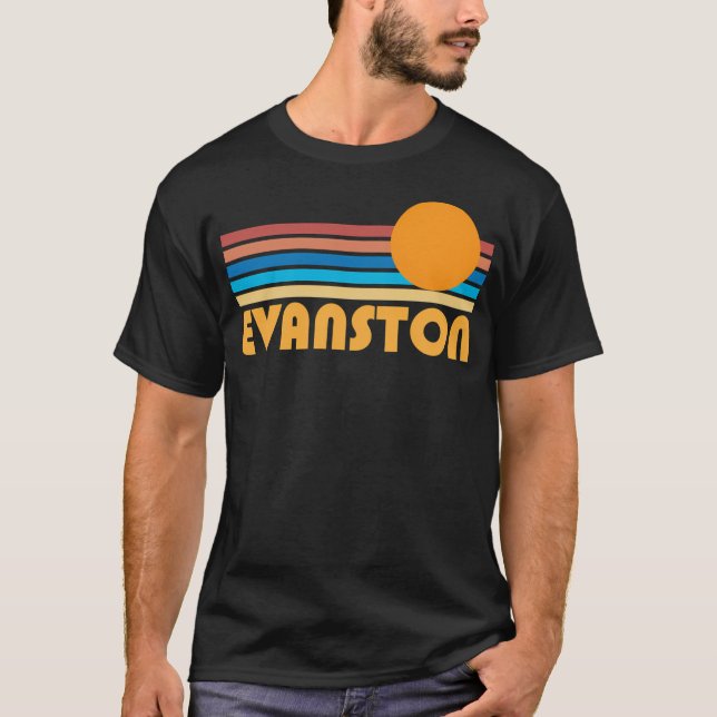 Camiseta Logo del Evanston Retro Sunset (Anverso)