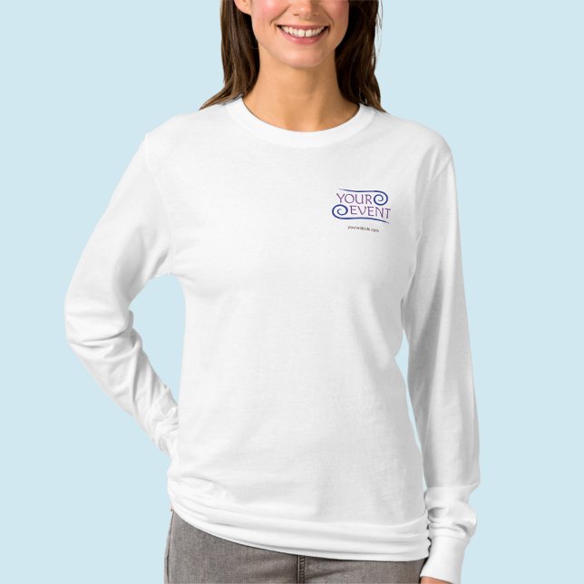 Camiseta Logo del evento de Personalizado de Camisas de Tra (MISOOK White Long Sleeve Shirt with Logo)