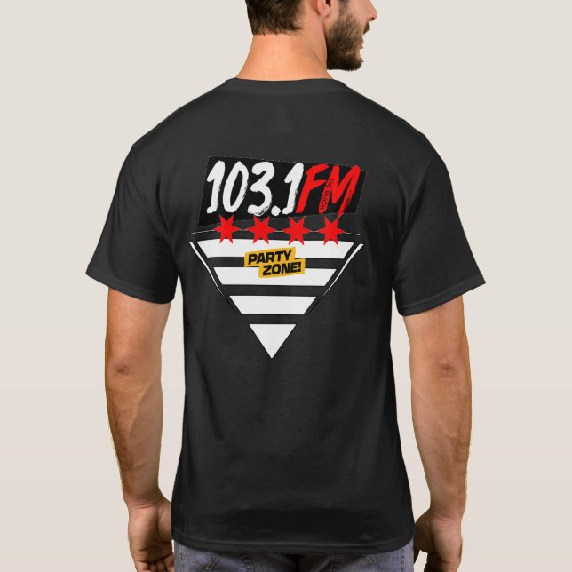 Camiseta Logo del Fiesta de Chicago Stars Zone 103.1 FM (Reverso)