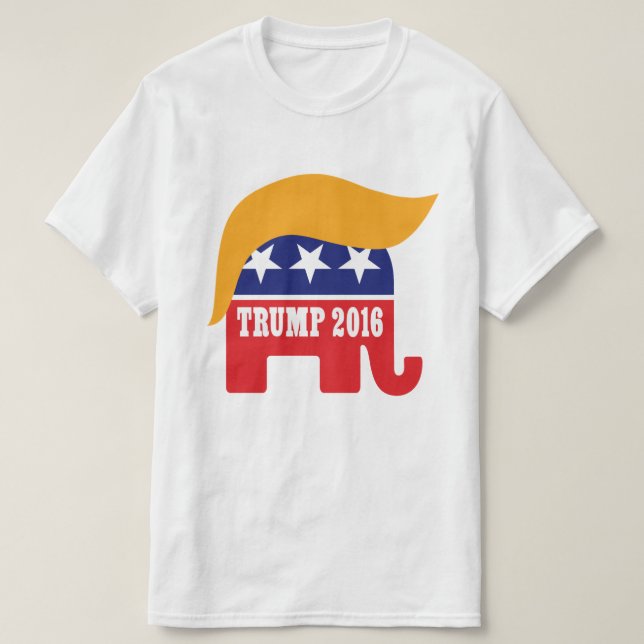 Camiseta Logo del GOP Elephant Hair 2016 de Donald Trump (Diseño del anverso)