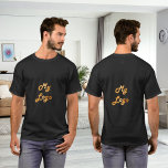 Camiseta Logo del negocio del oro negro<br><div class="desc">Una camiseta negra. Personalice y agregue su logotipo de negocio,  tanto en la parte delantera como en la trasera.</div>