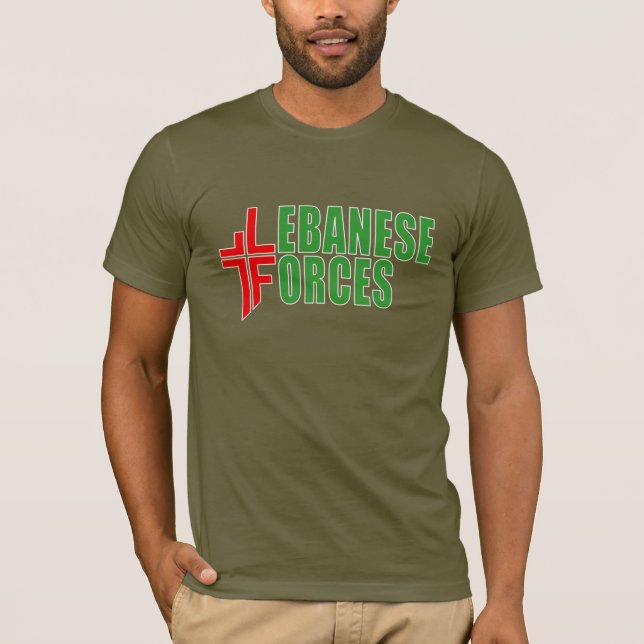 Camiseta Logo del Personalizado de las Fuerzas Libanesas (Anverso)