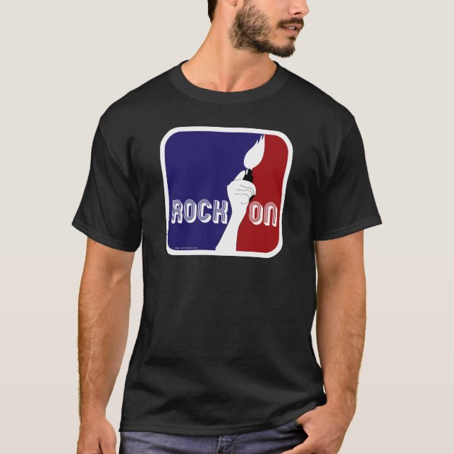 Camiseta Logo del Personalizado musical Rock On Lighter Des (Anverso)