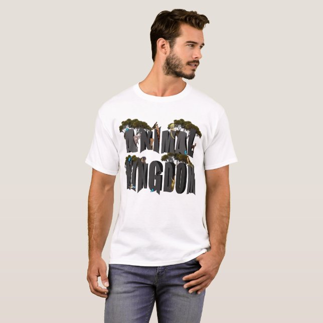 Camiseta Logo Del Reino Animal Con Animales, (Anverso completo)