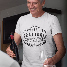 Camiseta Logo del restaurante personalizado italiano Tratto